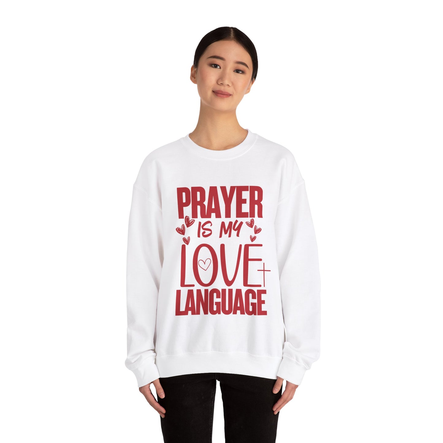 Prayer Language Crewneck Sweatshirt | Religious Valentine Gift