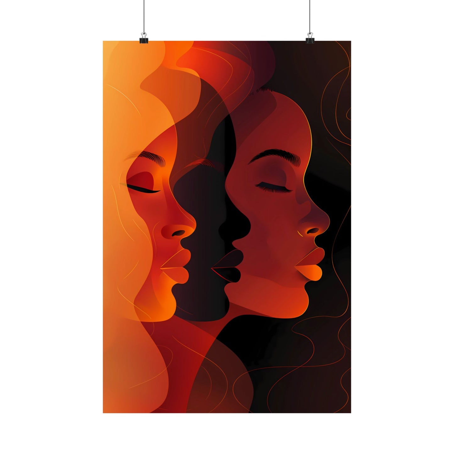 Bold Melanin Expressions: Afrocentric Abstract Art Celebrating Diversity - Vertical Posters