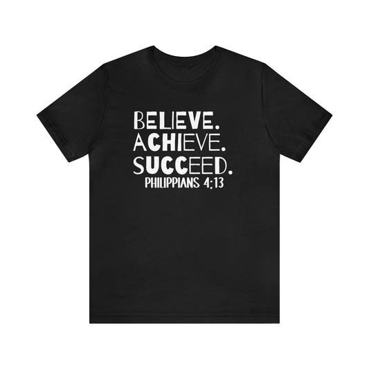 B-A-S Philippians 4:13 Short Sleeve Tee