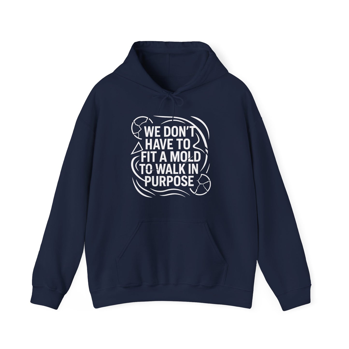 Purposeful Walk Unisex Hooded Sweatshirt, Inspirational Hoodie, Gift for Her, Motivational Sweatshirt, Cozy Pullover