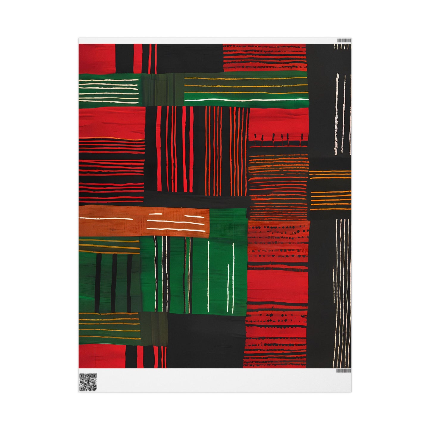 Cultural Kente-Inspired Wrapping Paper