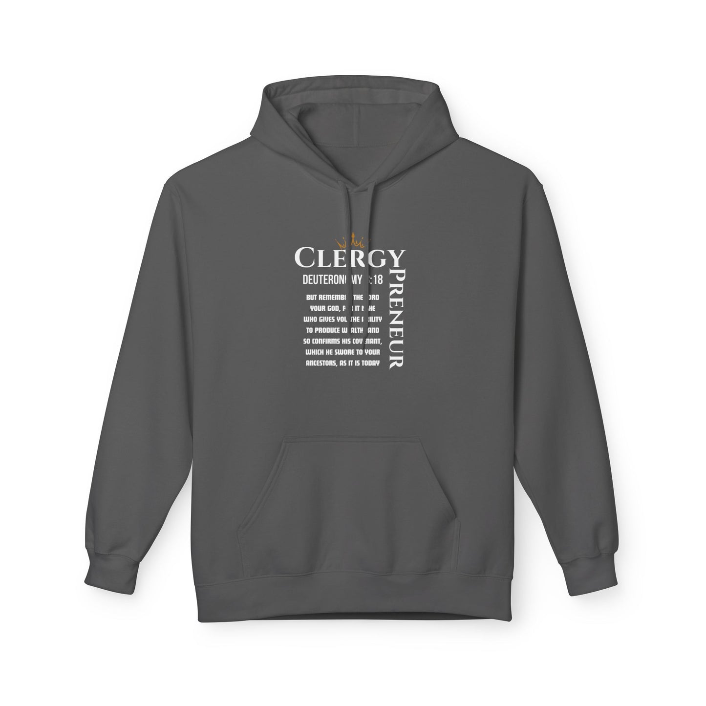 ClergyPreneur Hoodie - Faith Based Unisex Fleece Hoodie for Entrepreneurs with Kingdom Mindset