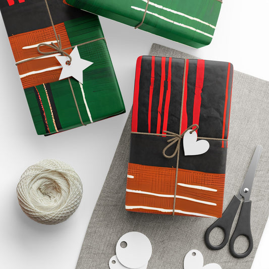 Cultural Kente-Inspired Wrapping Paper