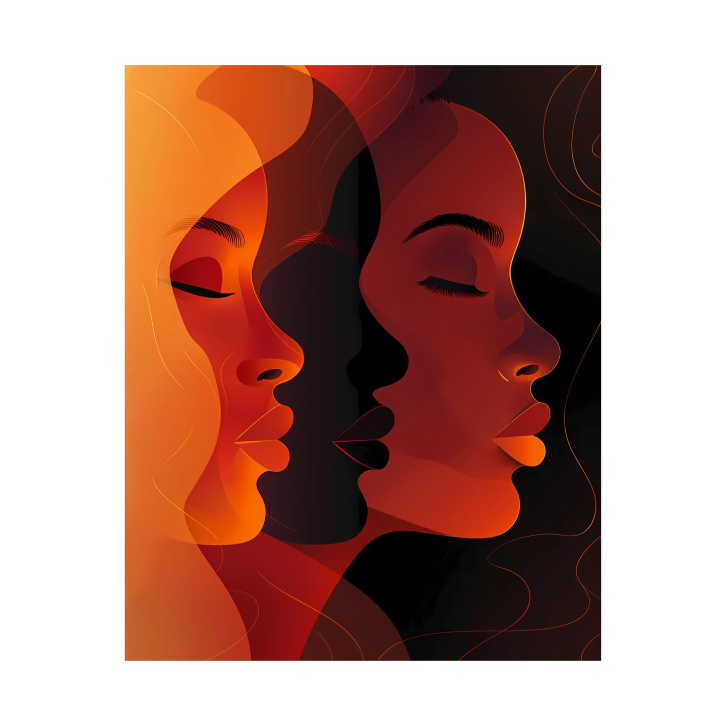 Bold Melanin Expressions: Afrocentric Abstract Art Celebrating Diversity - Vertical Posters