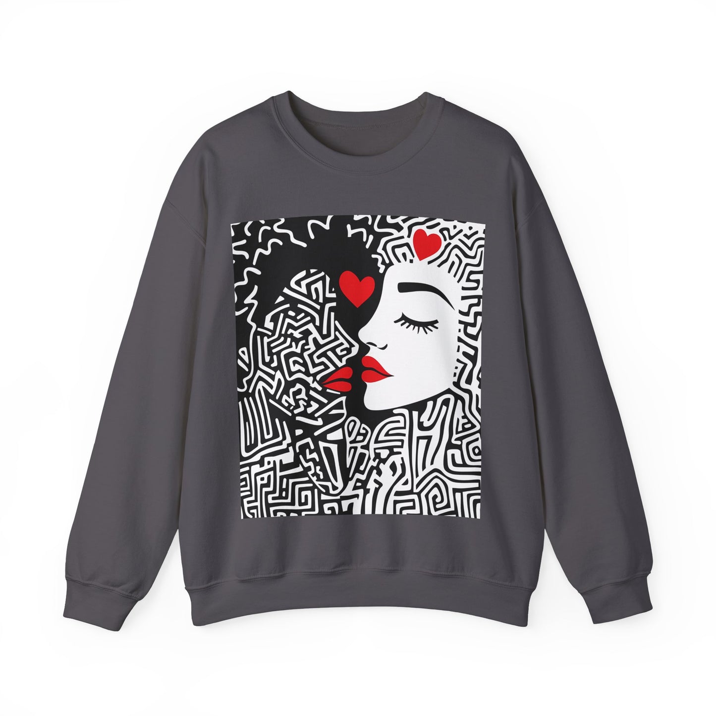 Labyrinth of Love Crewneck Sweatshirt - Couples Gift, Valentine's Day