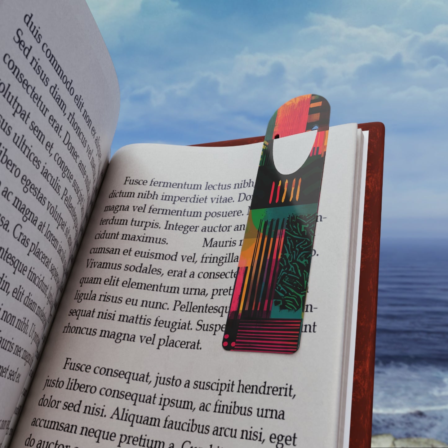 Vibrant Harmony Bookmark – Afrocentric Abstract Geometric Art in Bold Colors