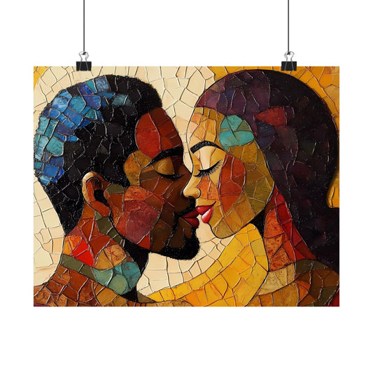 Eternal Love: Afrocentric Mosaic Art Celebrating Black Couples