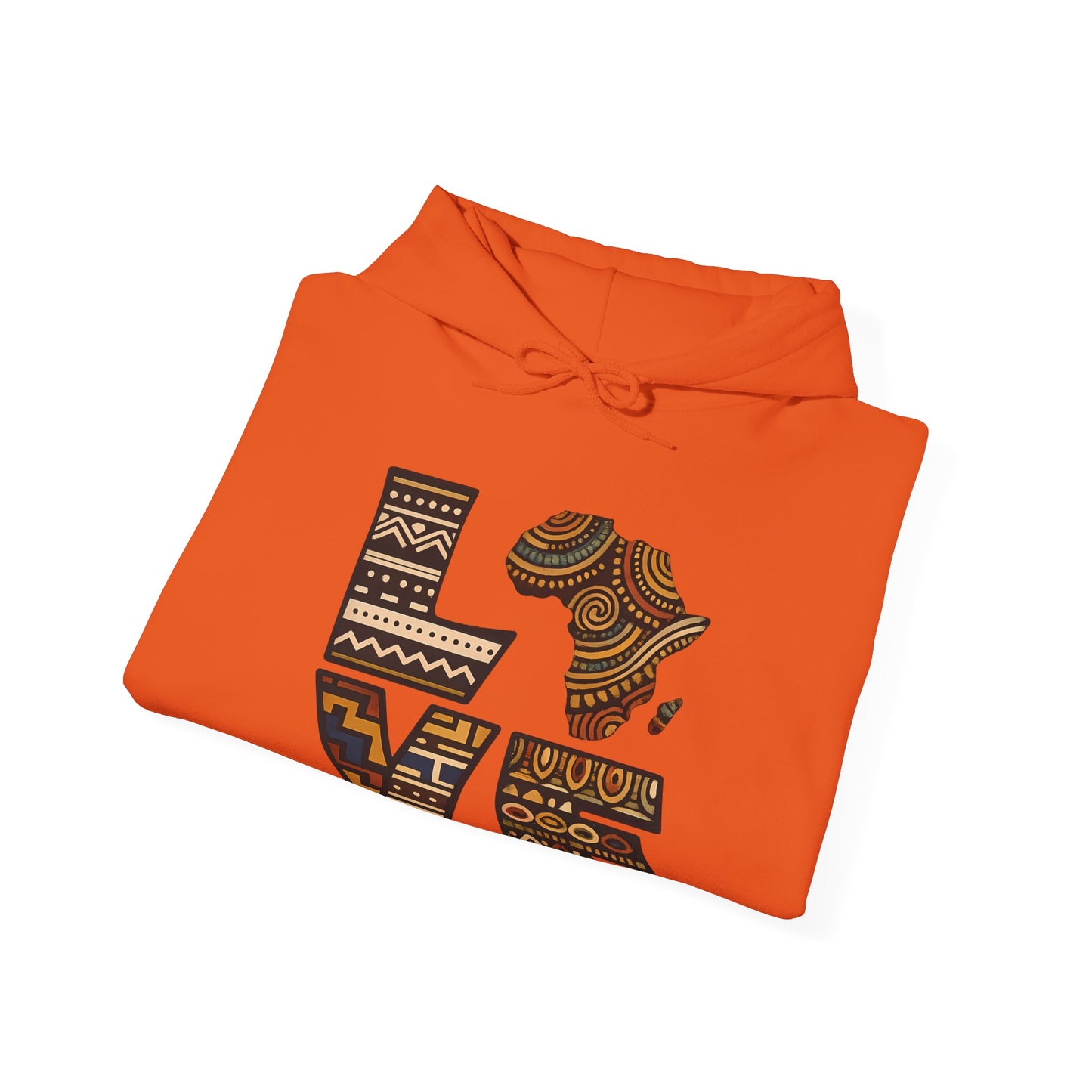 Love Africa Hoodie — African Print LOVE Graphic Sweatshirt