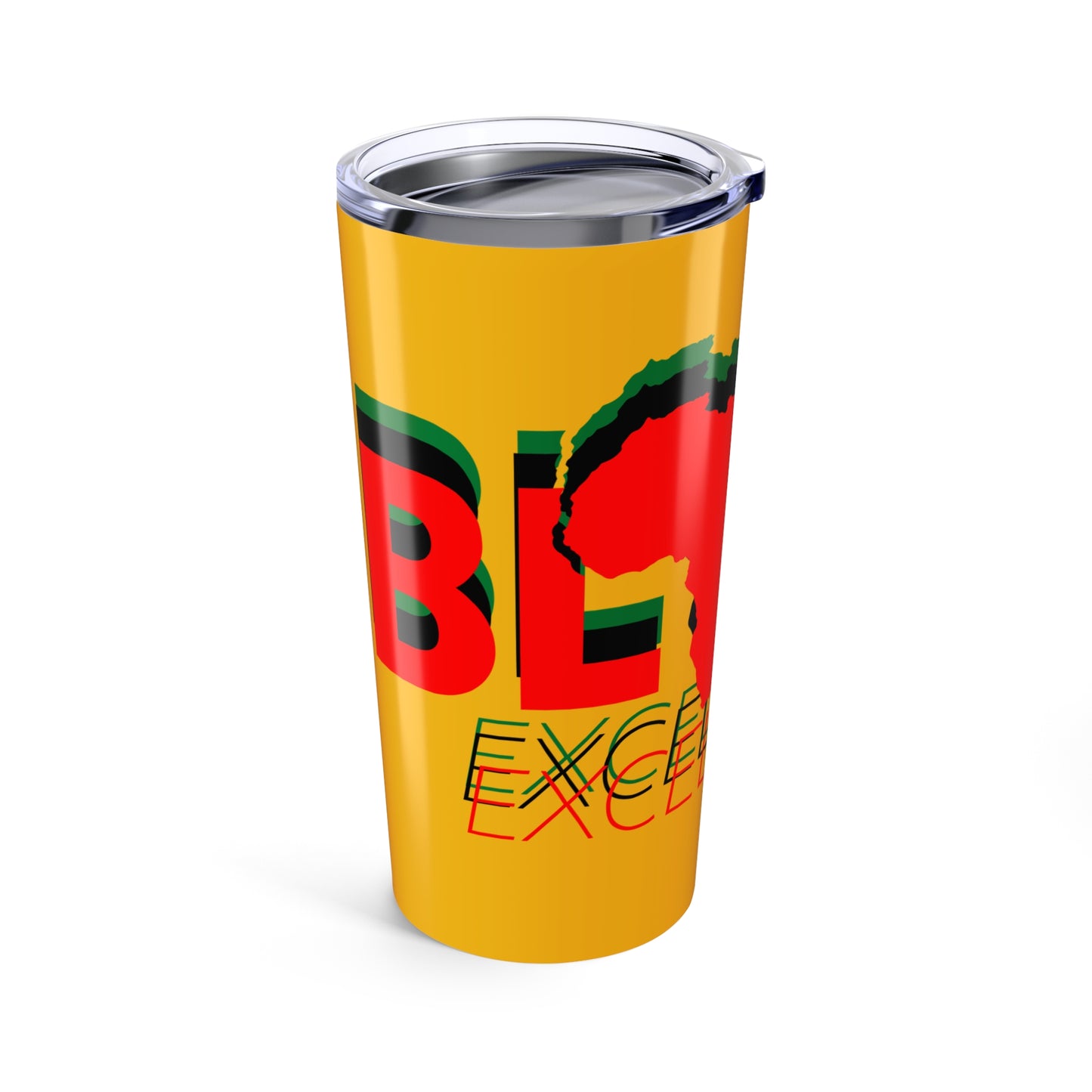 Black Excellence Afrocentric Tumbler - Gold