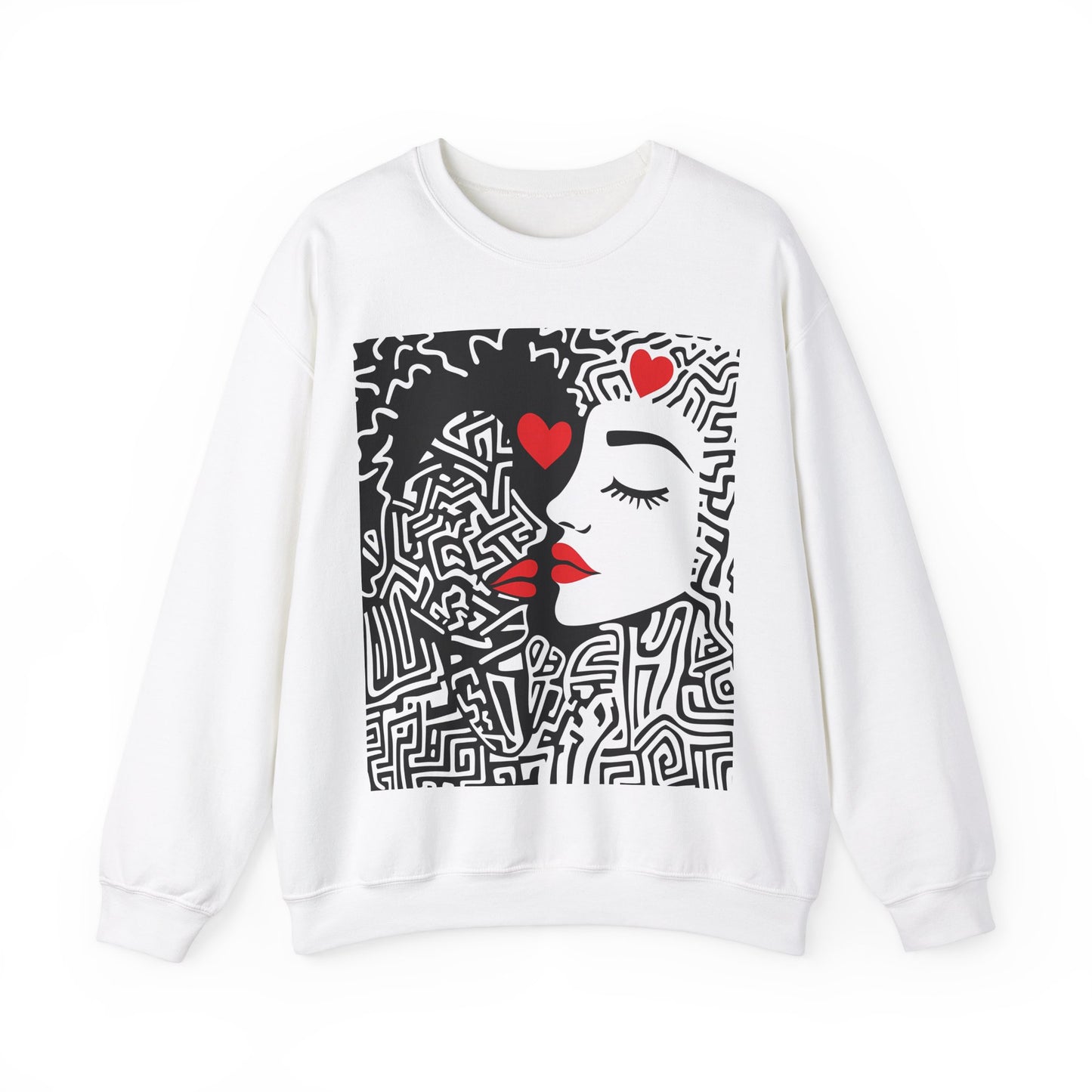 Labyrinth of Love Crewneck Sweatshirt - Couples Gift, Valentine's Day