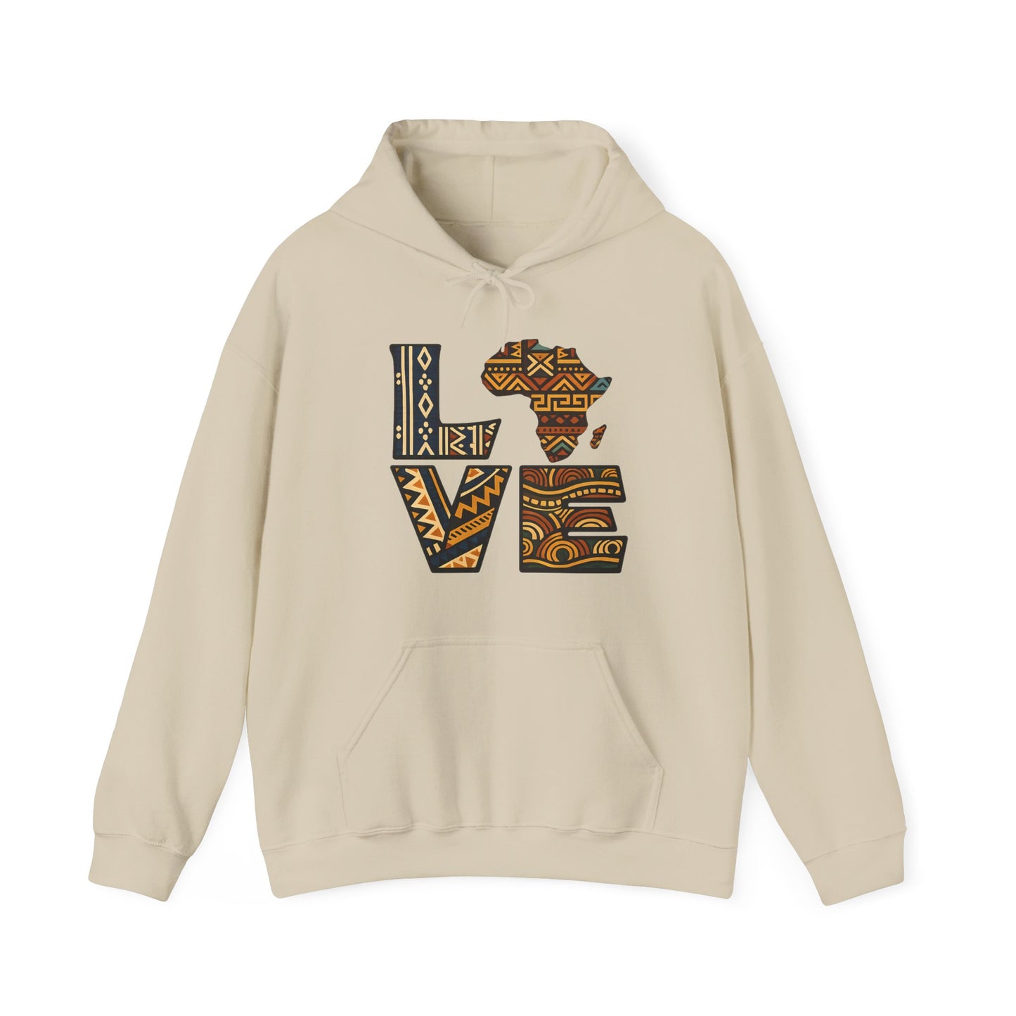 Love Africa Hoodie — African Print LOVE Graphic Sweatshirt