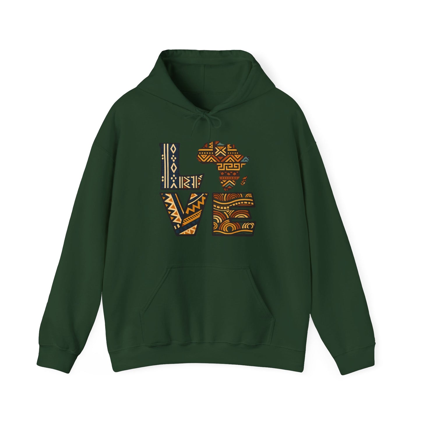 Love Africa Hoodie — African Print LOVE Graphic Sweatshirt