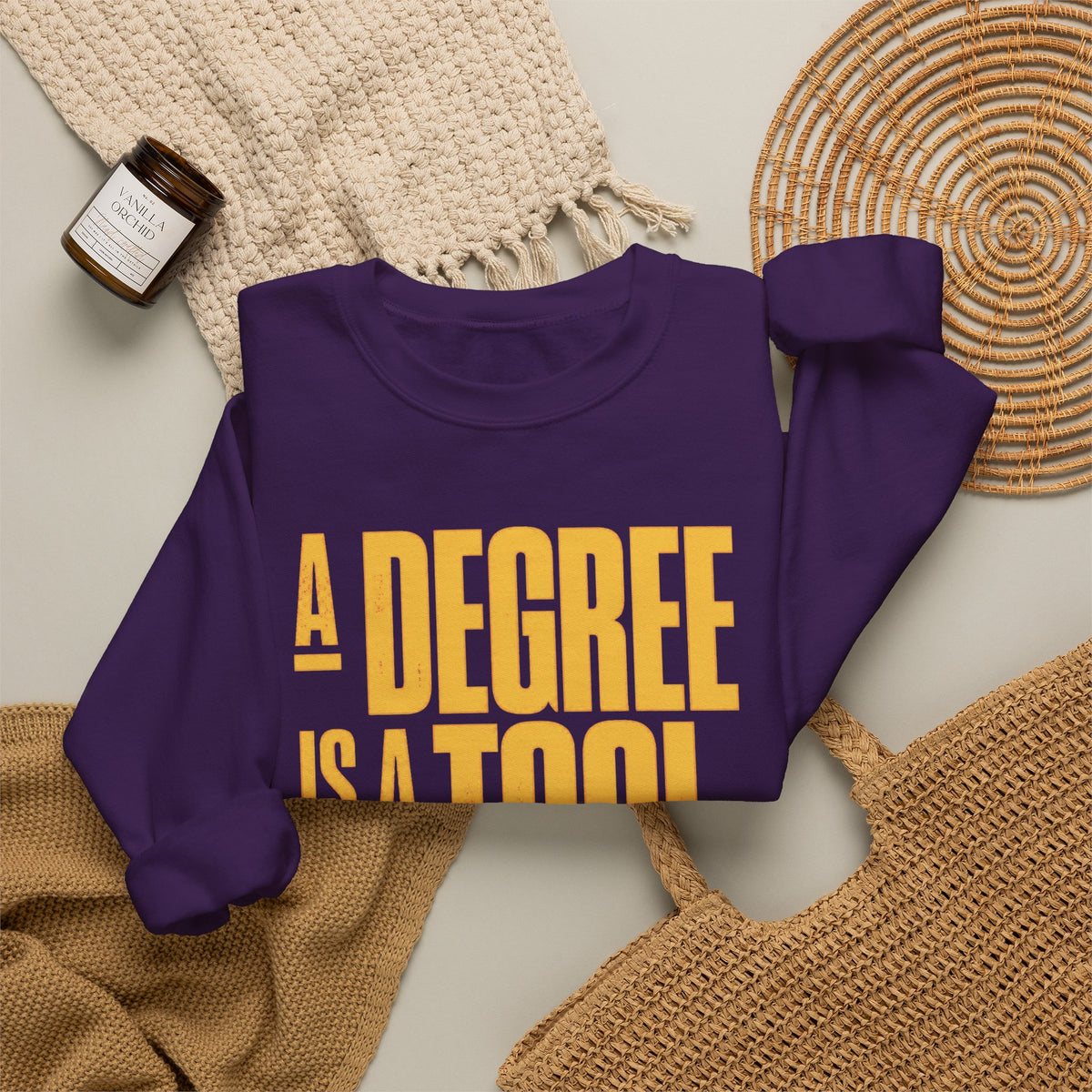 A Degree Is a Tool Not a Box Crewneck Sweatshirt