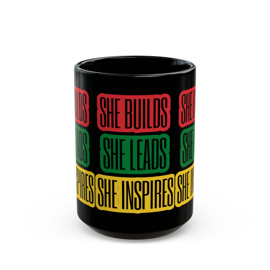 She Affirmation Mug | Afrocentric Colors - Positive Affirmations for Black Women