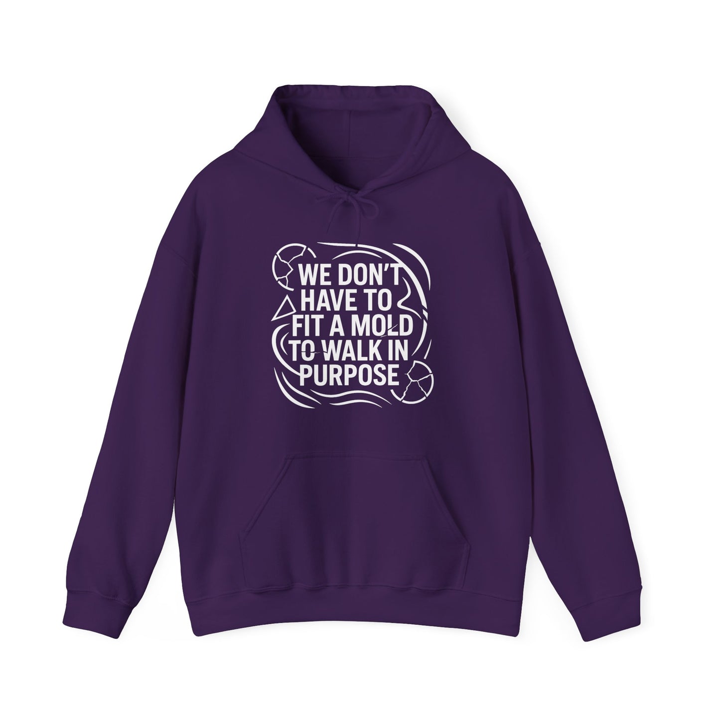 Purposeful Walk Unisex Hooded Sweatshirt, Inspirational Hoodie, Gift for Her, Motivational Sweatshirt, Cozy Pullover