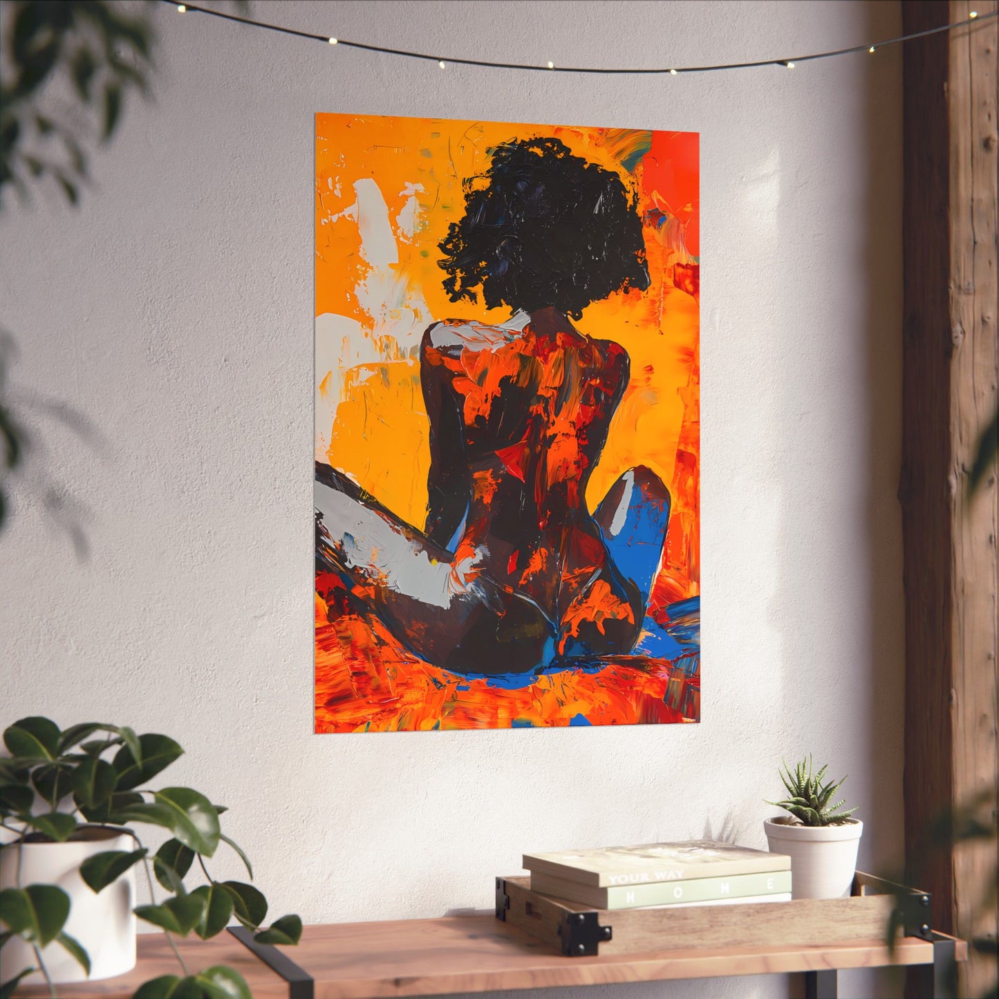 Bold Afrocentric Beauty Abstract Art Print - Vertical Posters