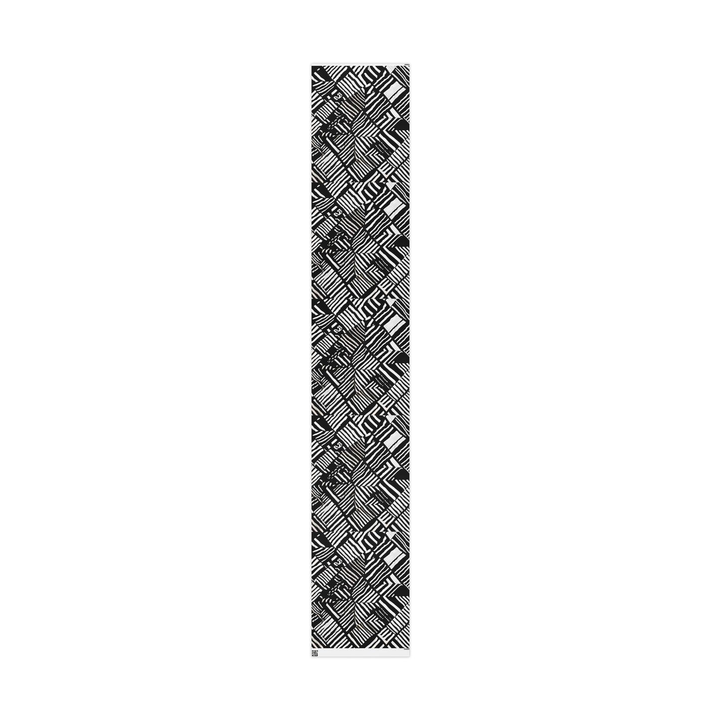 Striking Tribal Stripe Pattern Wrapping Paper – Monochrome Gift Wrap