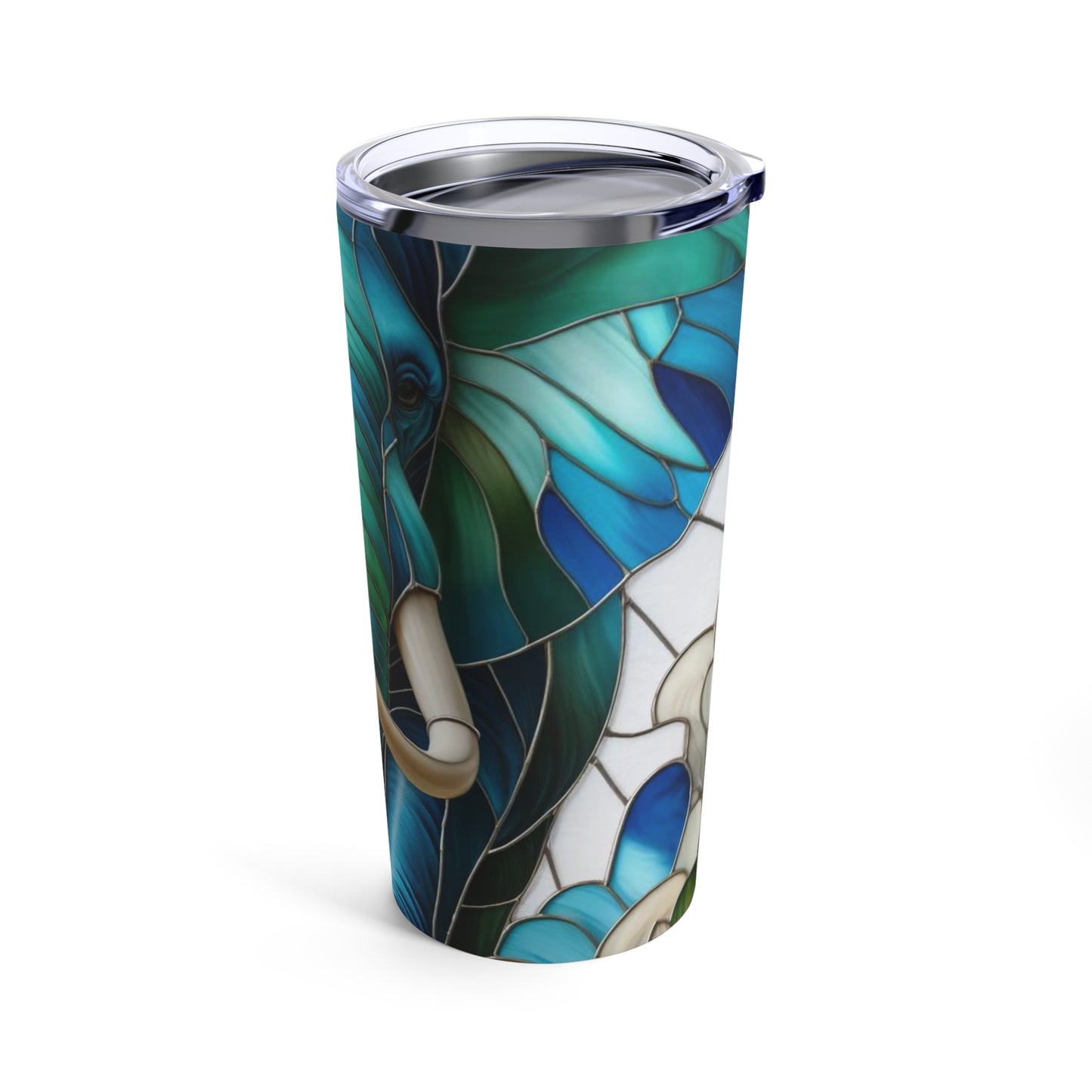 Stained Glass Elephant Tumbler