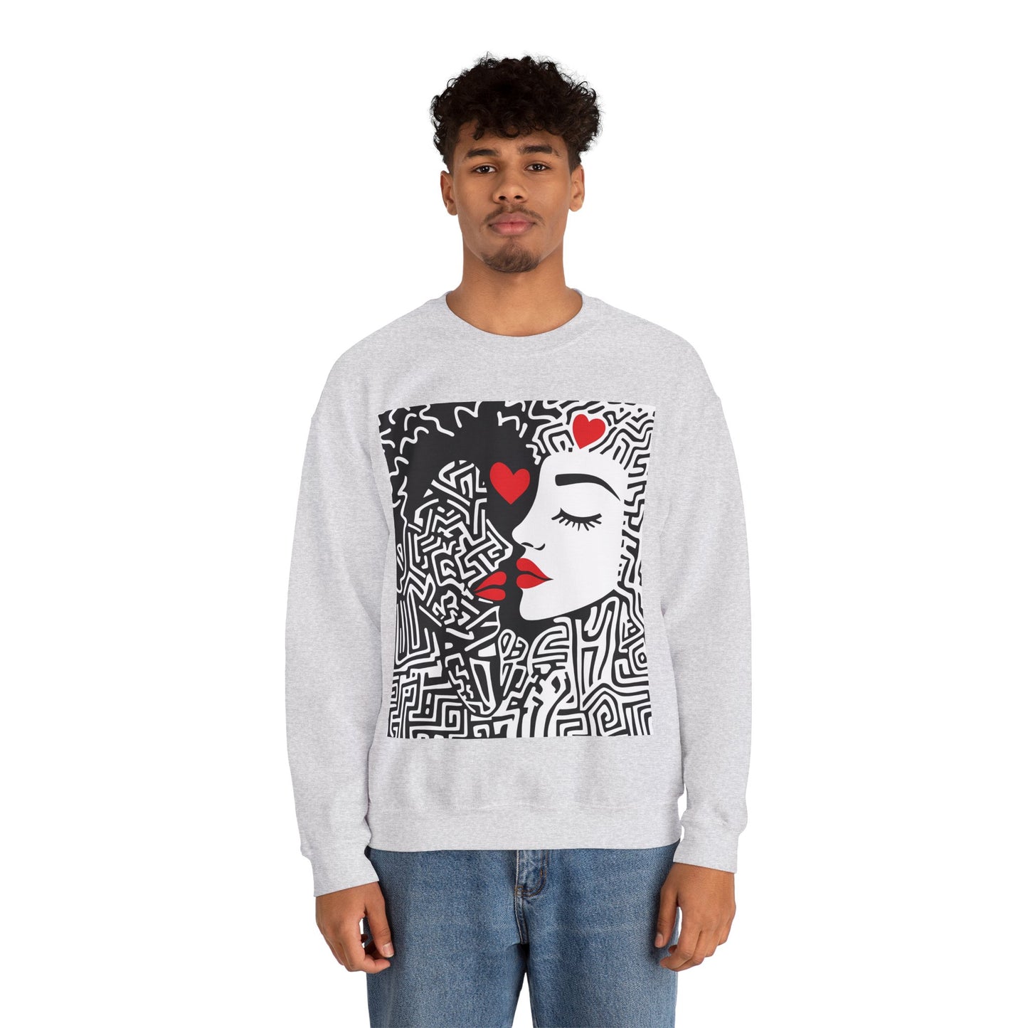 Labyrinth of Love Crewneck Sweatshirt - Couples Gift, Valentine's Day