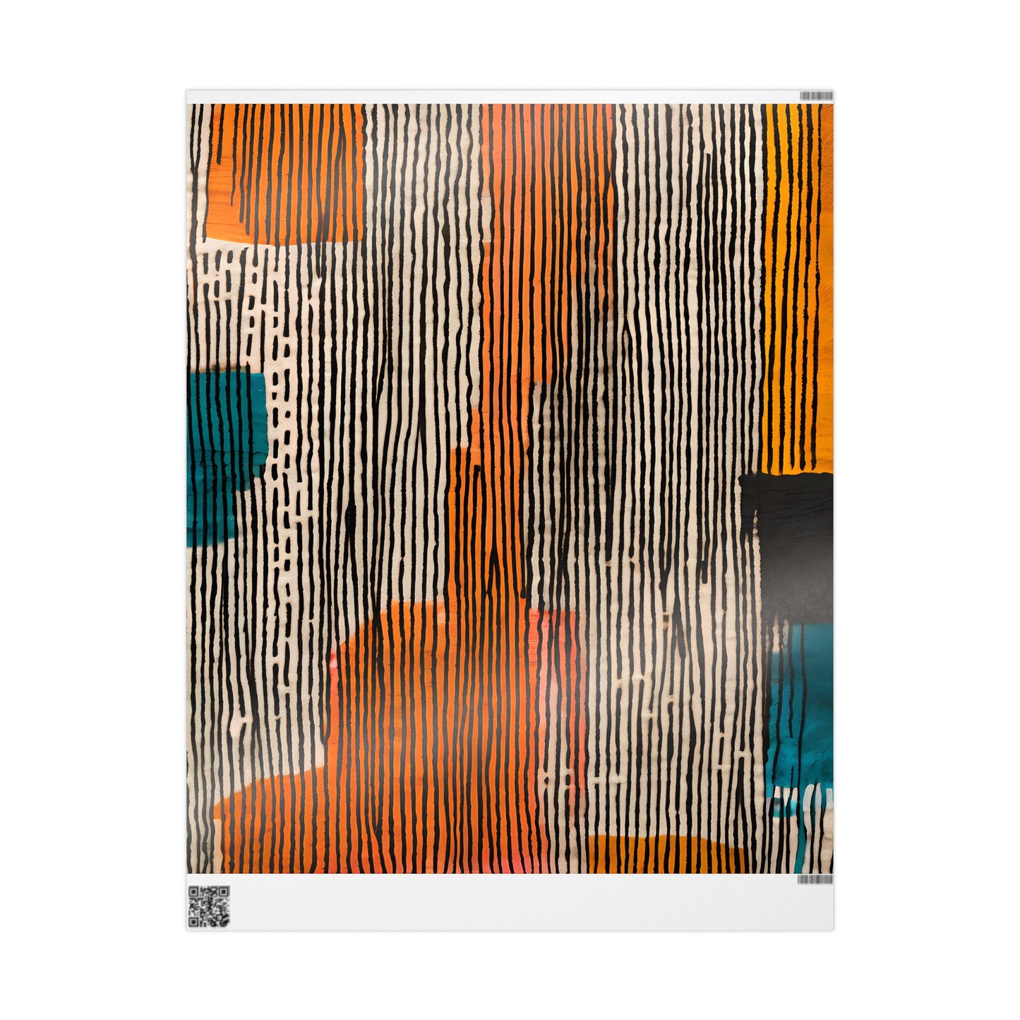 Multicolor Abstract Tribal Stripes Wrapping Paper