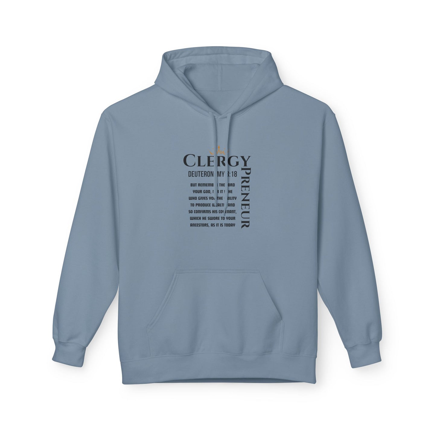 ClergyPreneur Hoodie - Faith Based Unisex Fleece Hoodie for Entrepreneurs with Kingdom Mindset