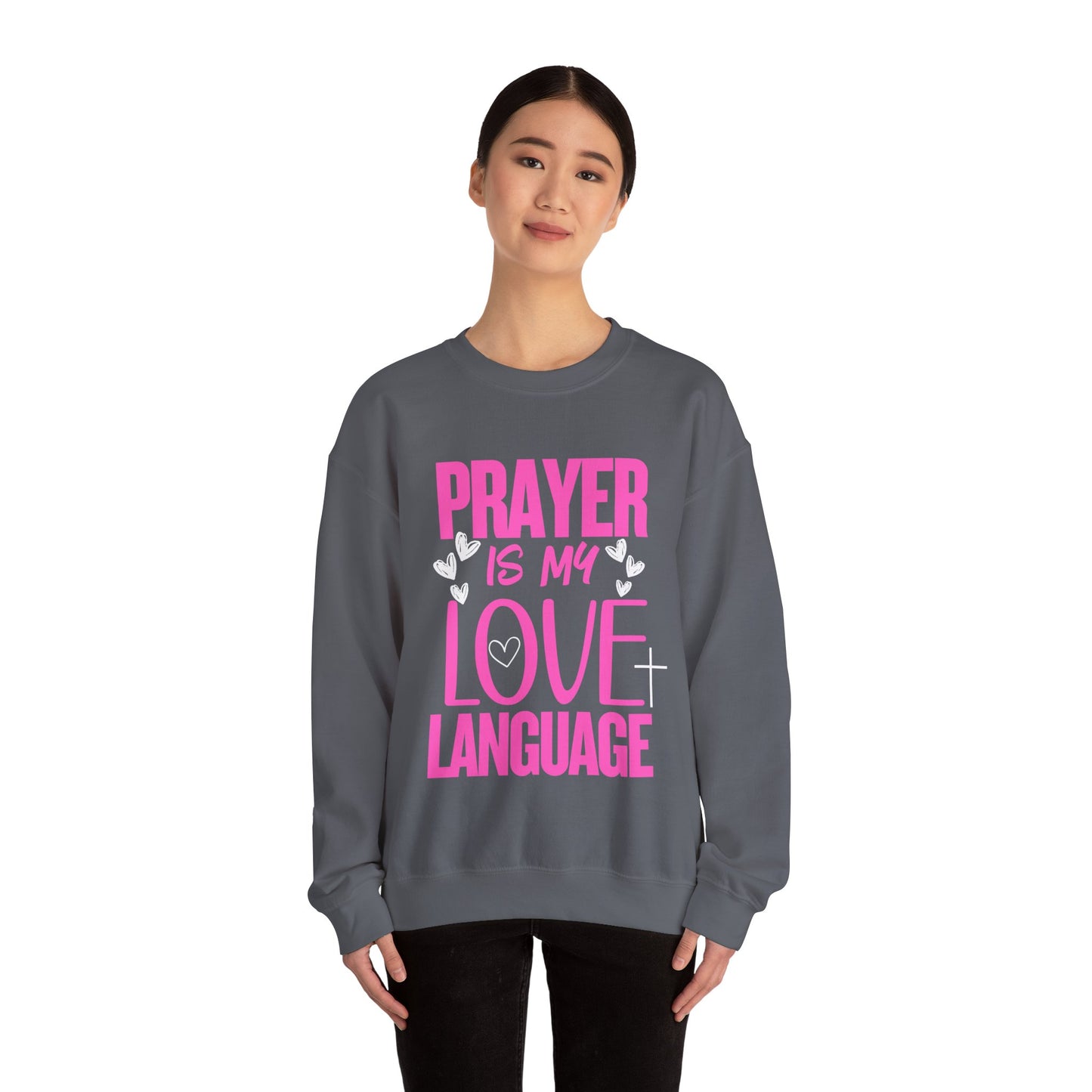 Prayer Language Crewneck Sweatshirt | Religious Valentine Gift