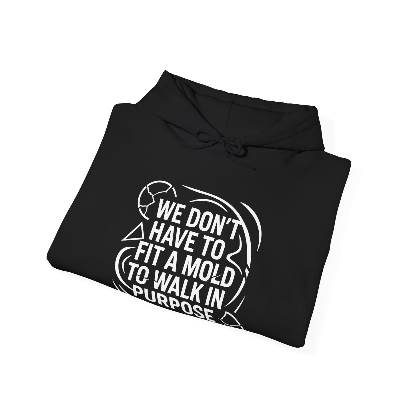 Purposeful Walk Unisex Hooded Sweatshirt, Inspirational Hoodie, Gift for Her, Motivational Sweatshirt, Cozy Pullover