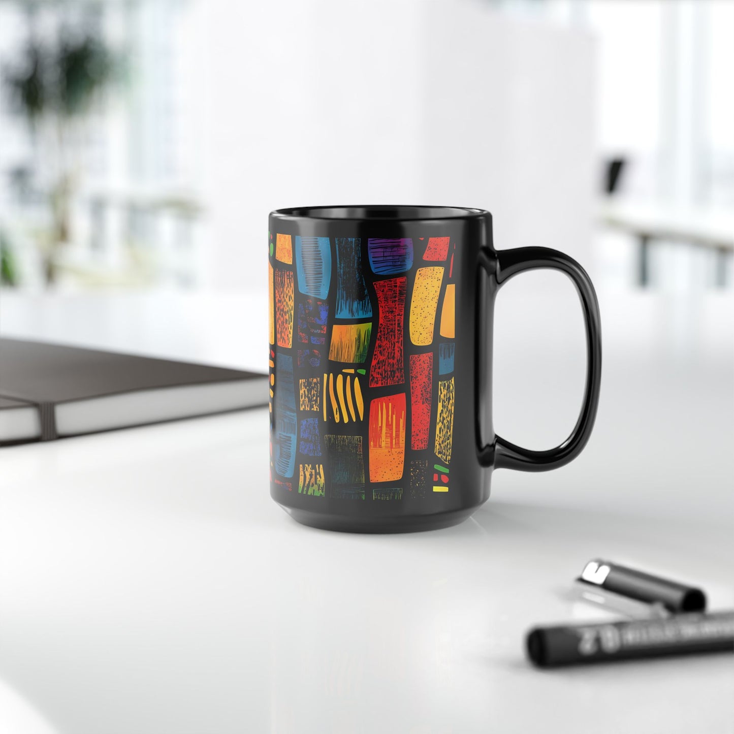 Stained Glass Mug - Black Mug