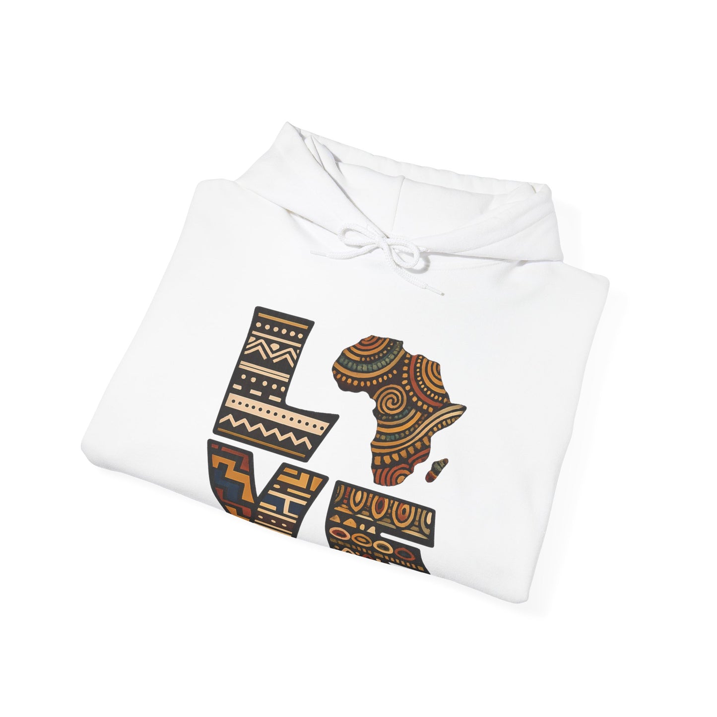 Love Africa Hoodie — African Print LOVE Graphic Sweatshirt