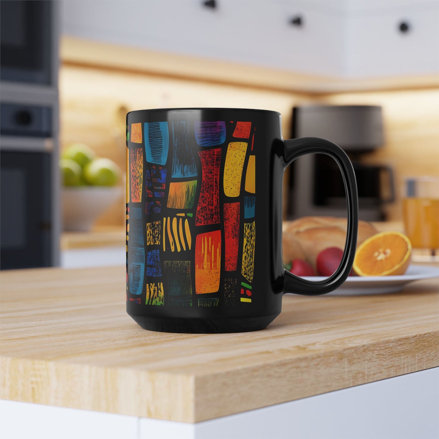 Stained Glass Mug - Black Mug