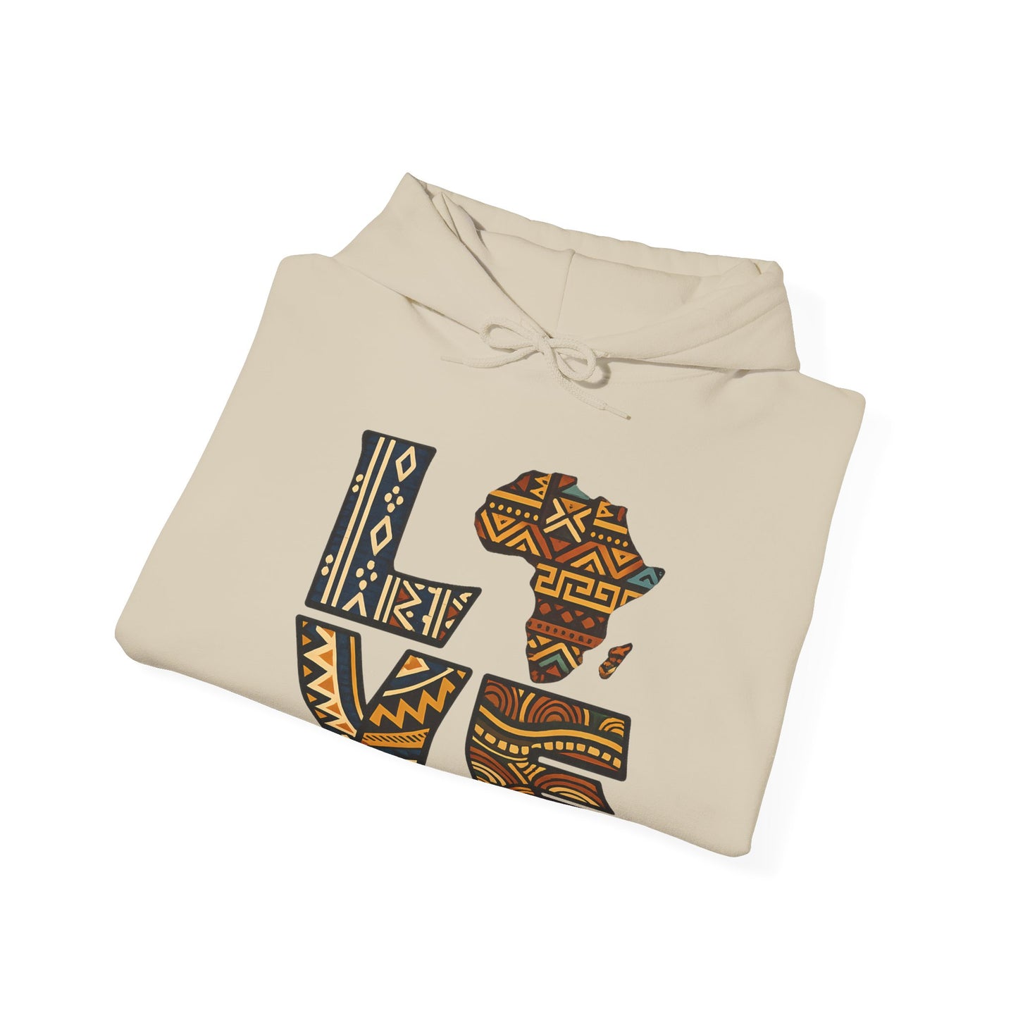 Love Africa Hoodie — African Print LOVE Graphic Sweatshirt