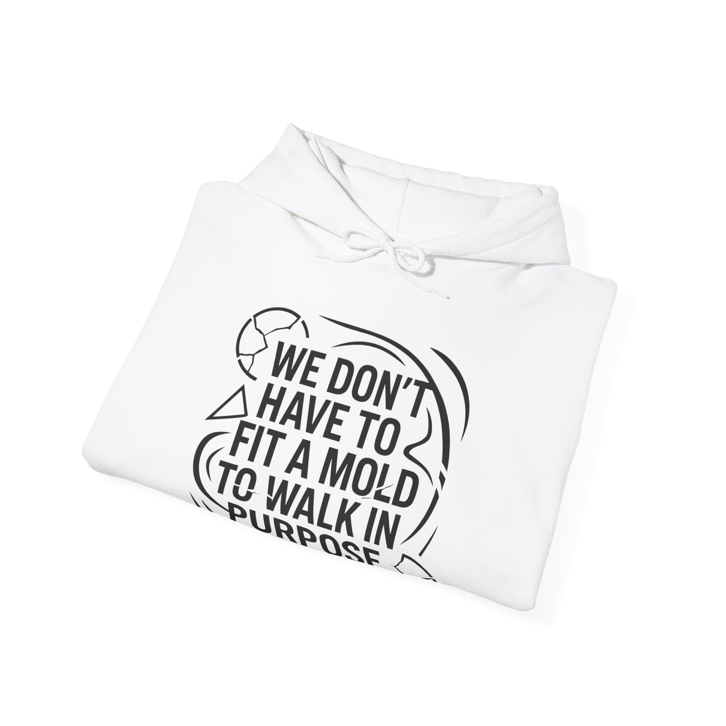 Purposeful Walk Unisex Hooded Sweatshirt, Inspirational Hoodie, Gift for Her, Motivational Sweatshirt, Cozy Pullover