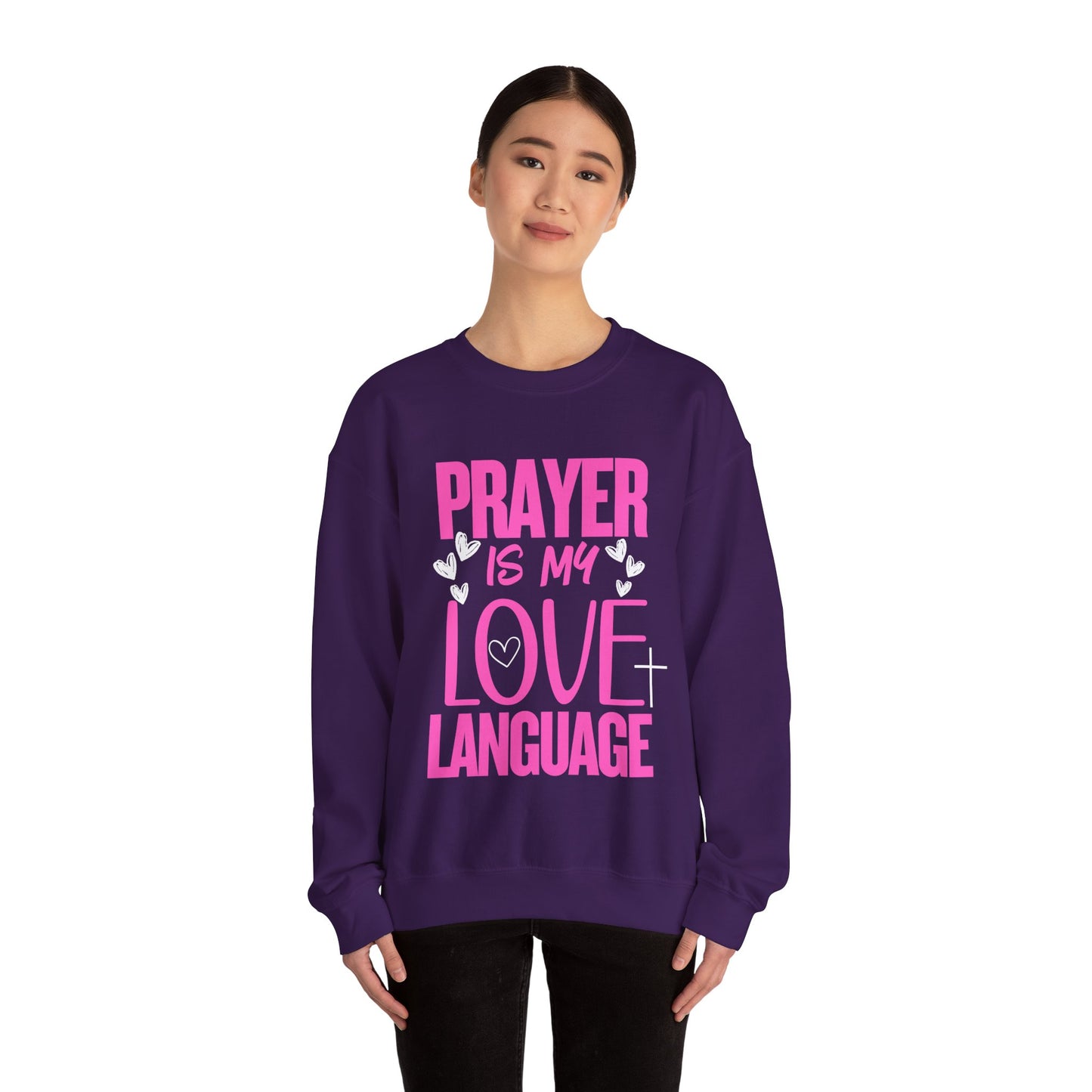 Prayer Language Crewneck Sweatshirt | Religious Valentine Gift