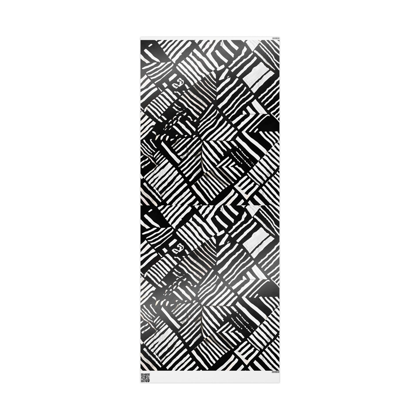 Striking Tribal Stripe Pattern Wrapping Paper – Monochrome Gift Wrap