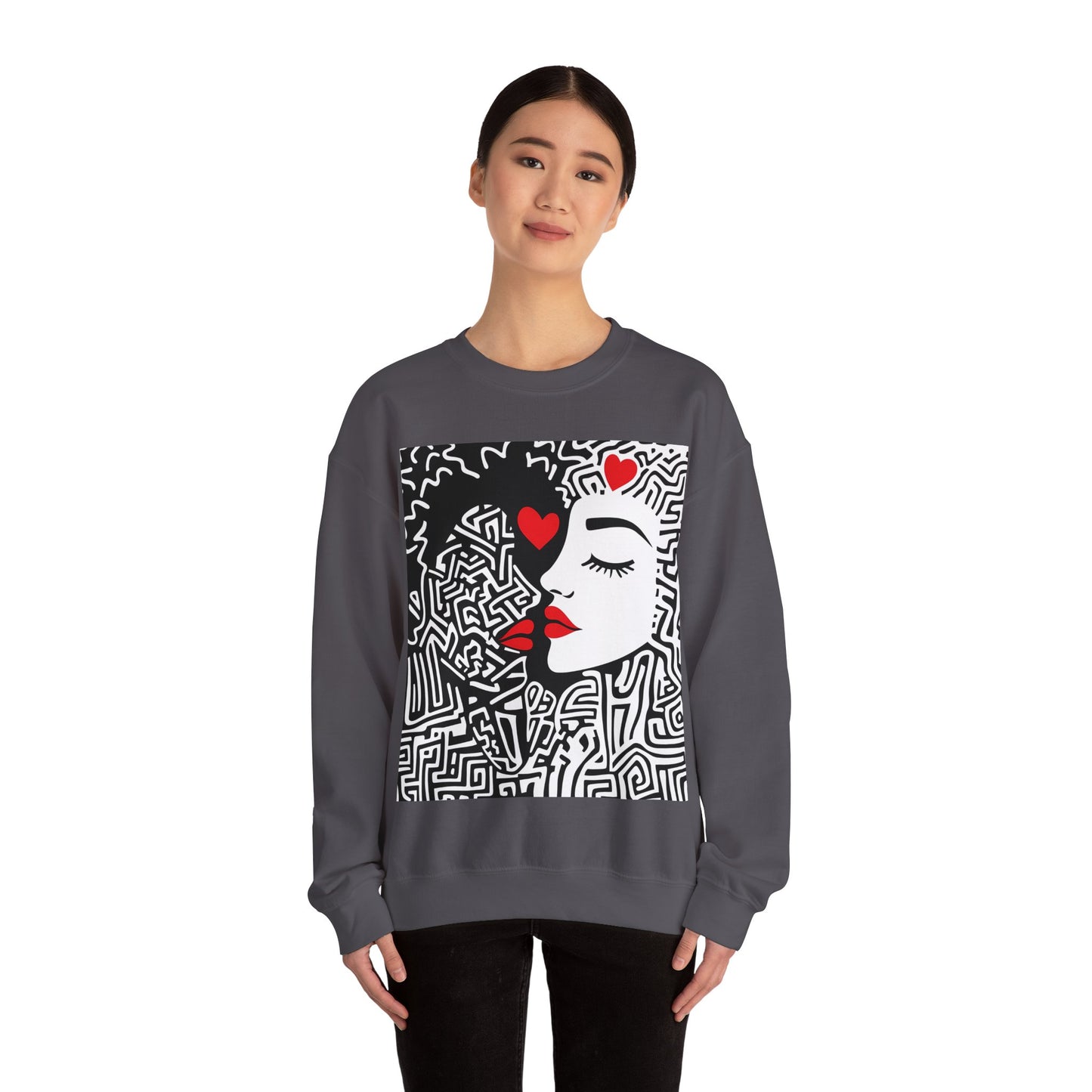 Labyrinth of Love Crewneck Sweatshirt - Couples Gift, Valentine's Day