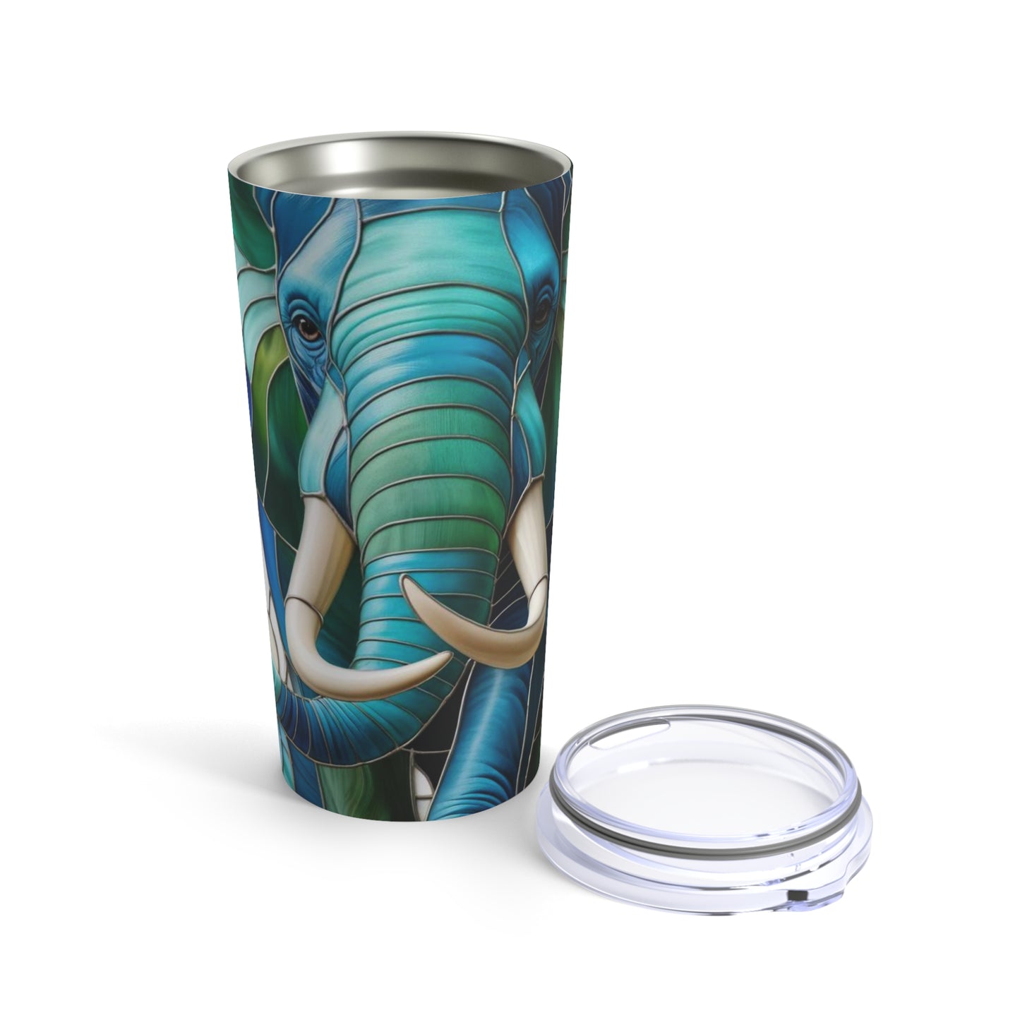 Stained Glass Elephant Tumbler