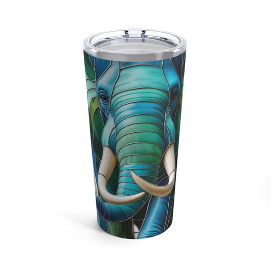 Stained Glass Elephant Tumbler