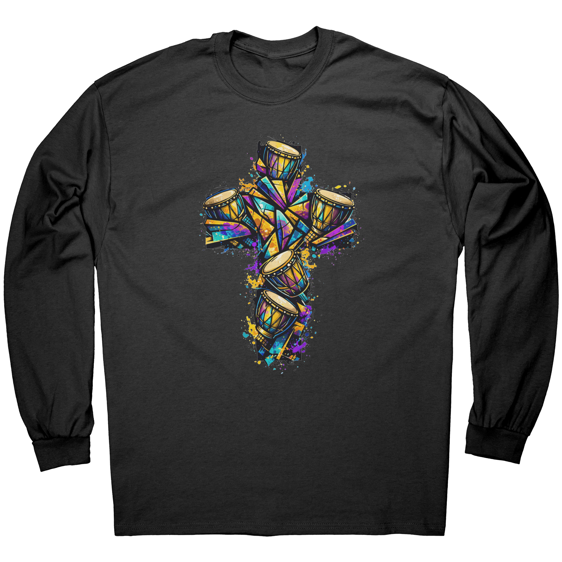 African_Drum_Cross_Long_Sleeve_T-Shirt__Black_Mockup.png_15496337