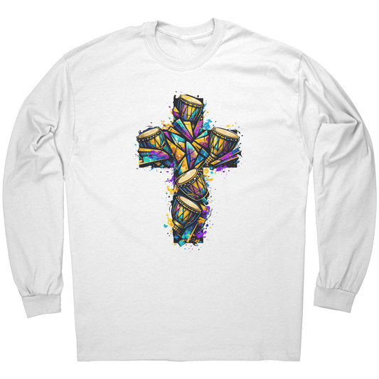 African_Drum_Cross_Long_Sleeve_T-Shirt__White_Mockup.png_15496334