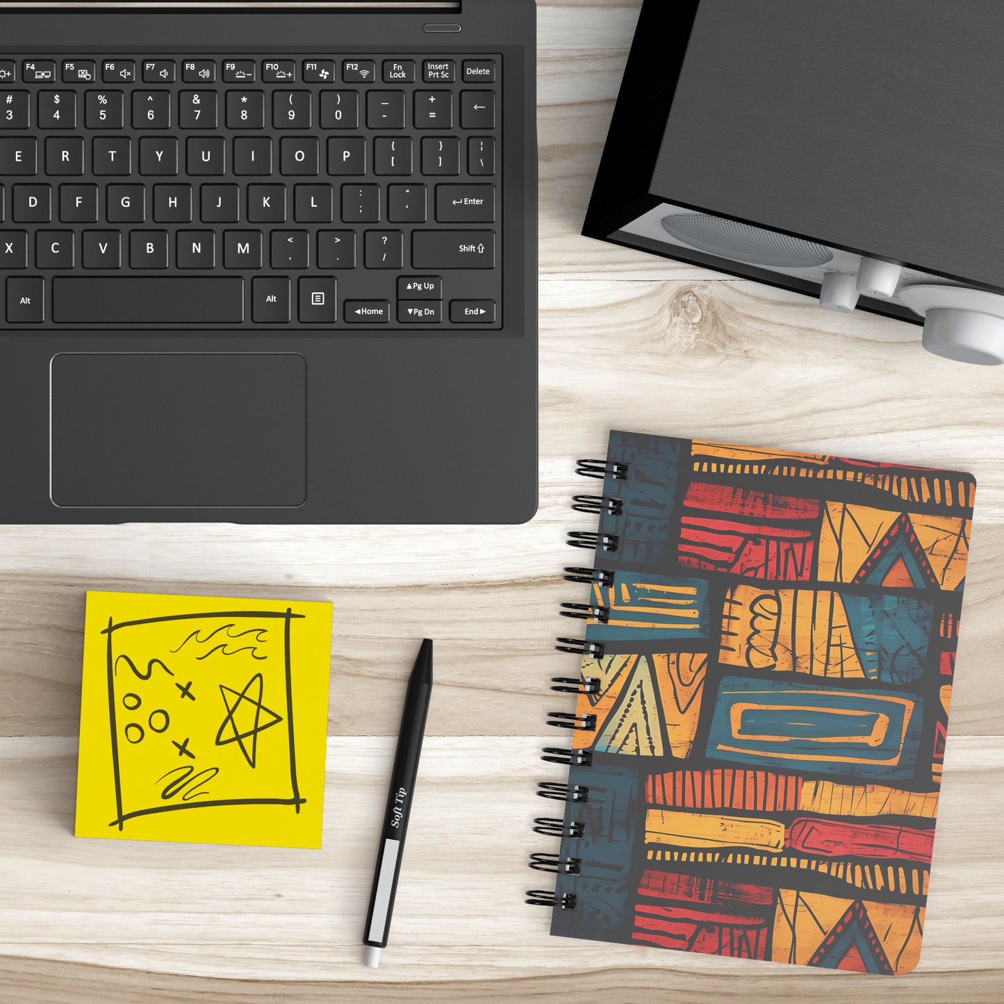 African Tribal Art Notebook - Orange
