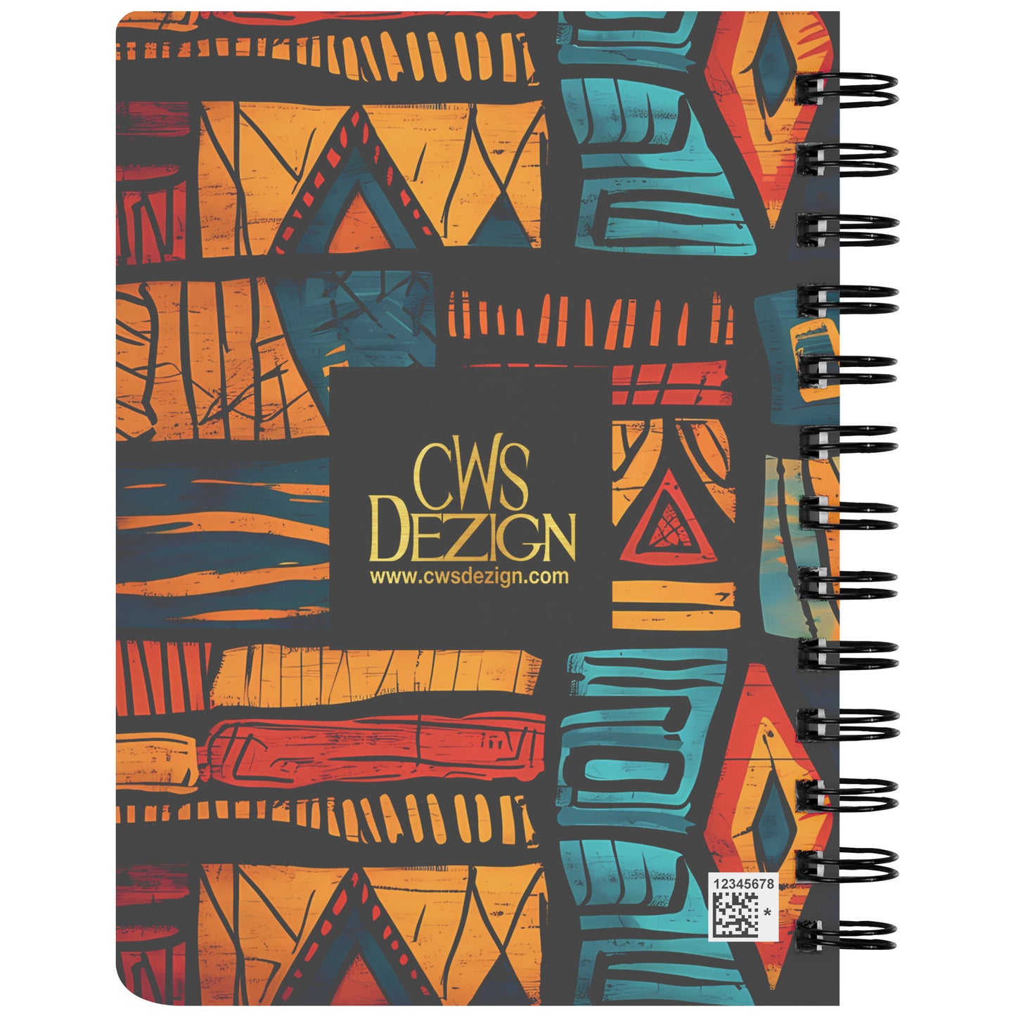 African Tribal Art Notebook - Orange
