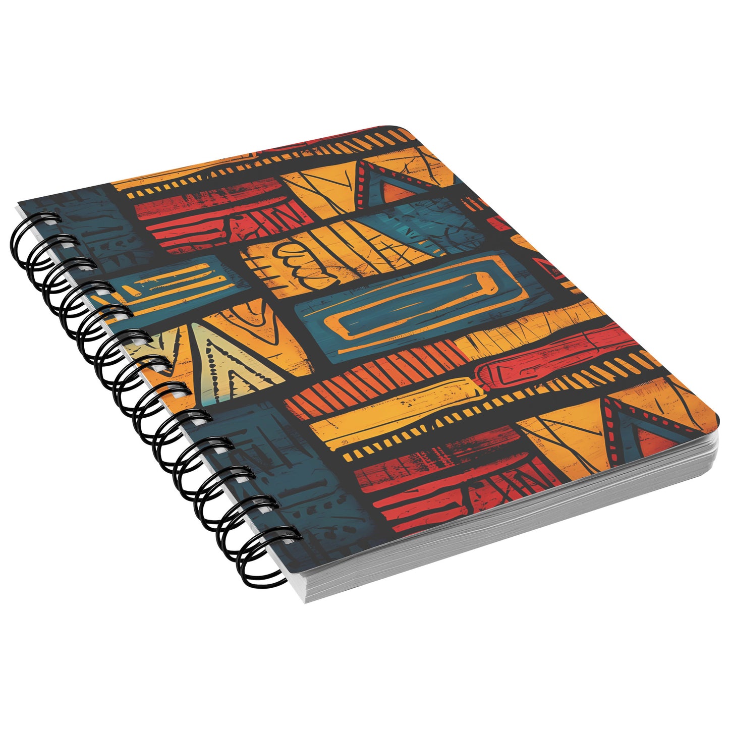 African Tribal Art Notebook - Orange