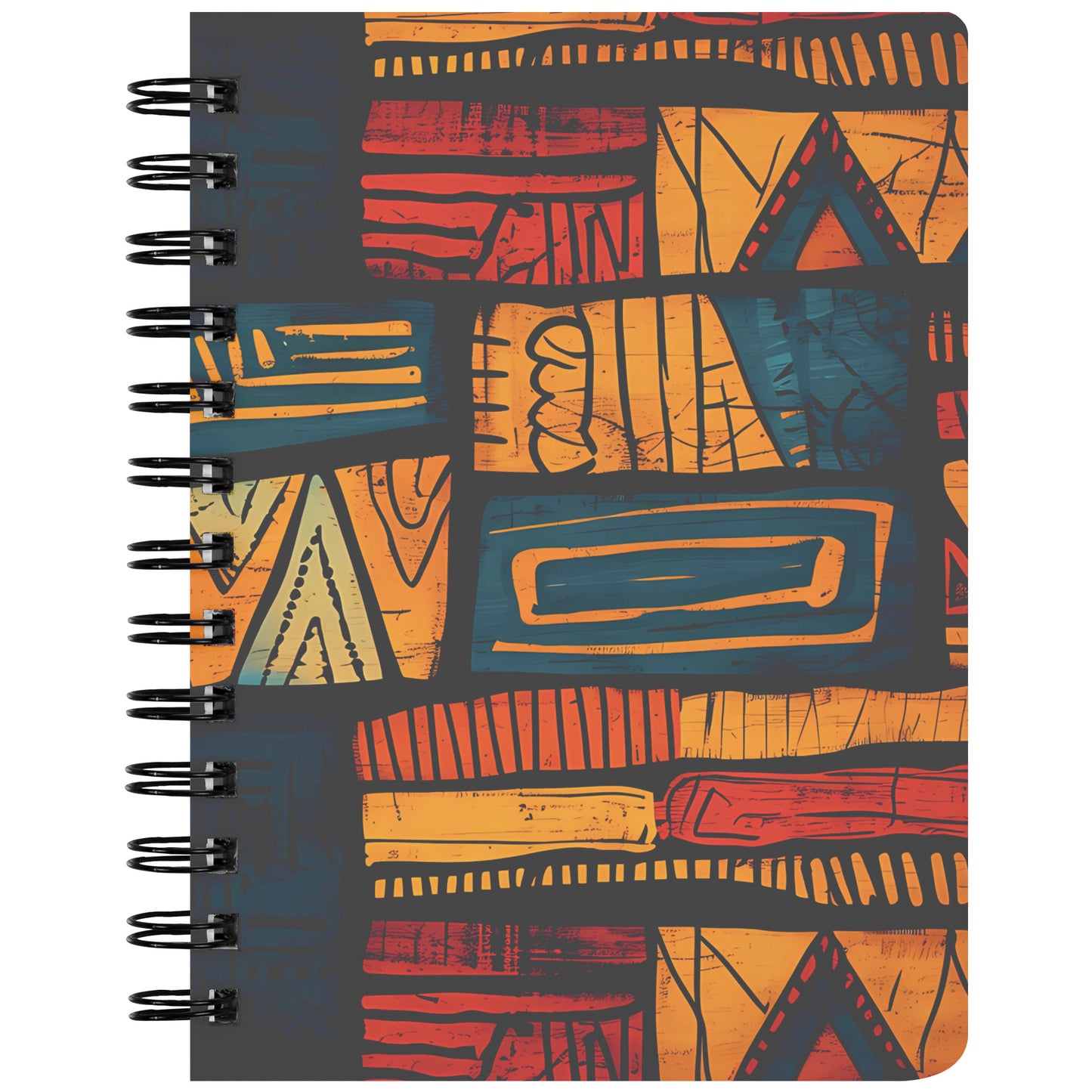 African Tribal Art Notebook - Orange