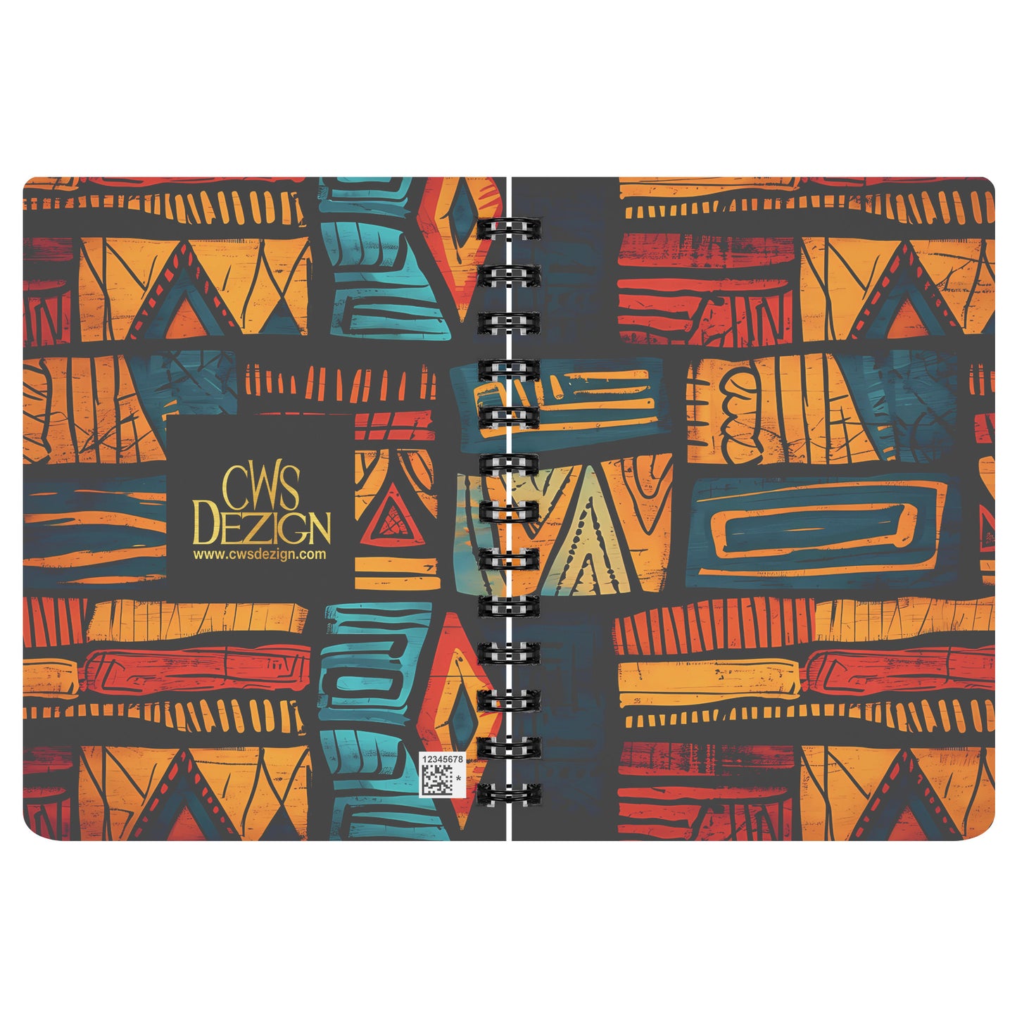 African Tribal Art Notebook - Orange
