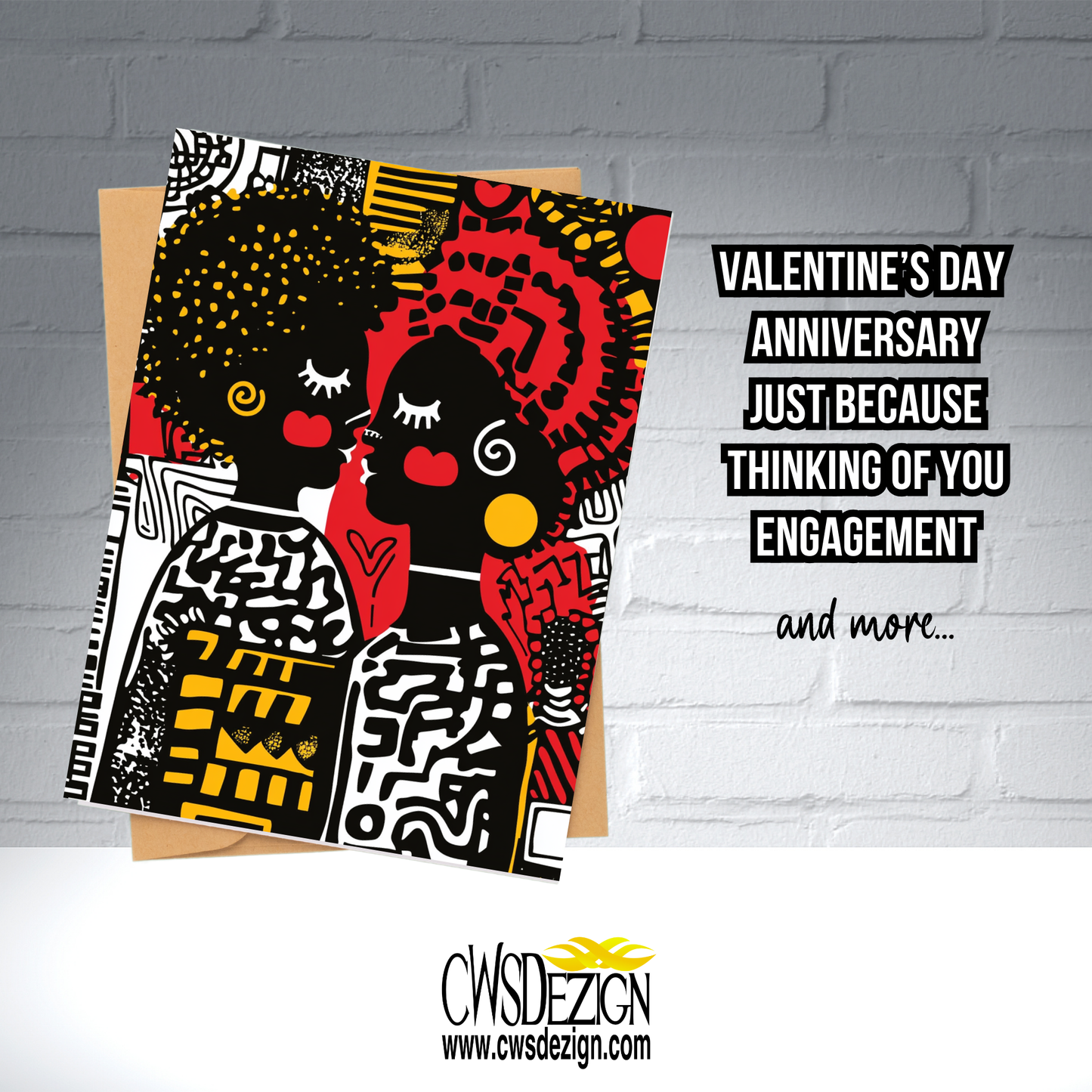 Afro Love Harmony Greeting Card