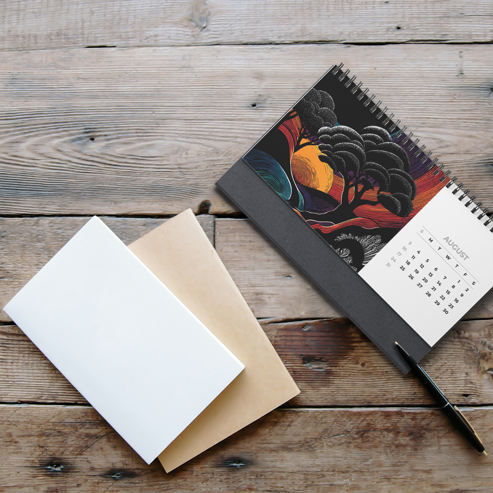 Afrocentric_Sunset_Landscape_Calendar_20_Wooden_Table_Mockup.png