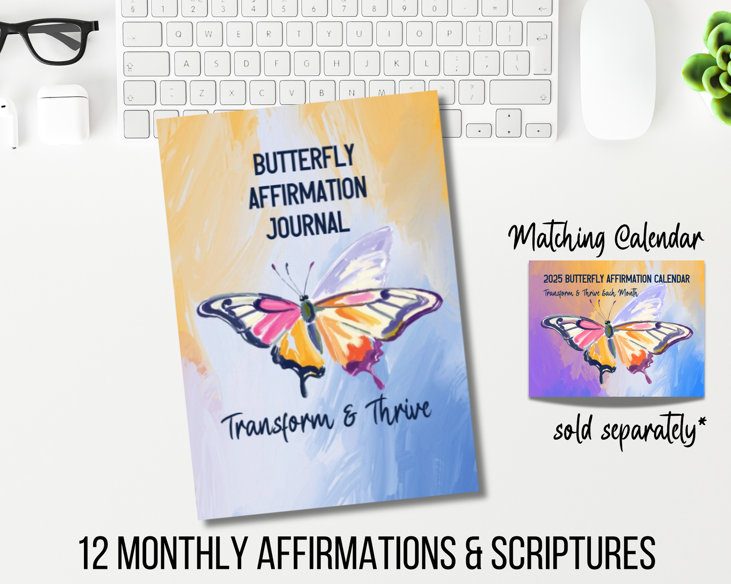 Butterfly Affirmation Journal - Transform & Thrive