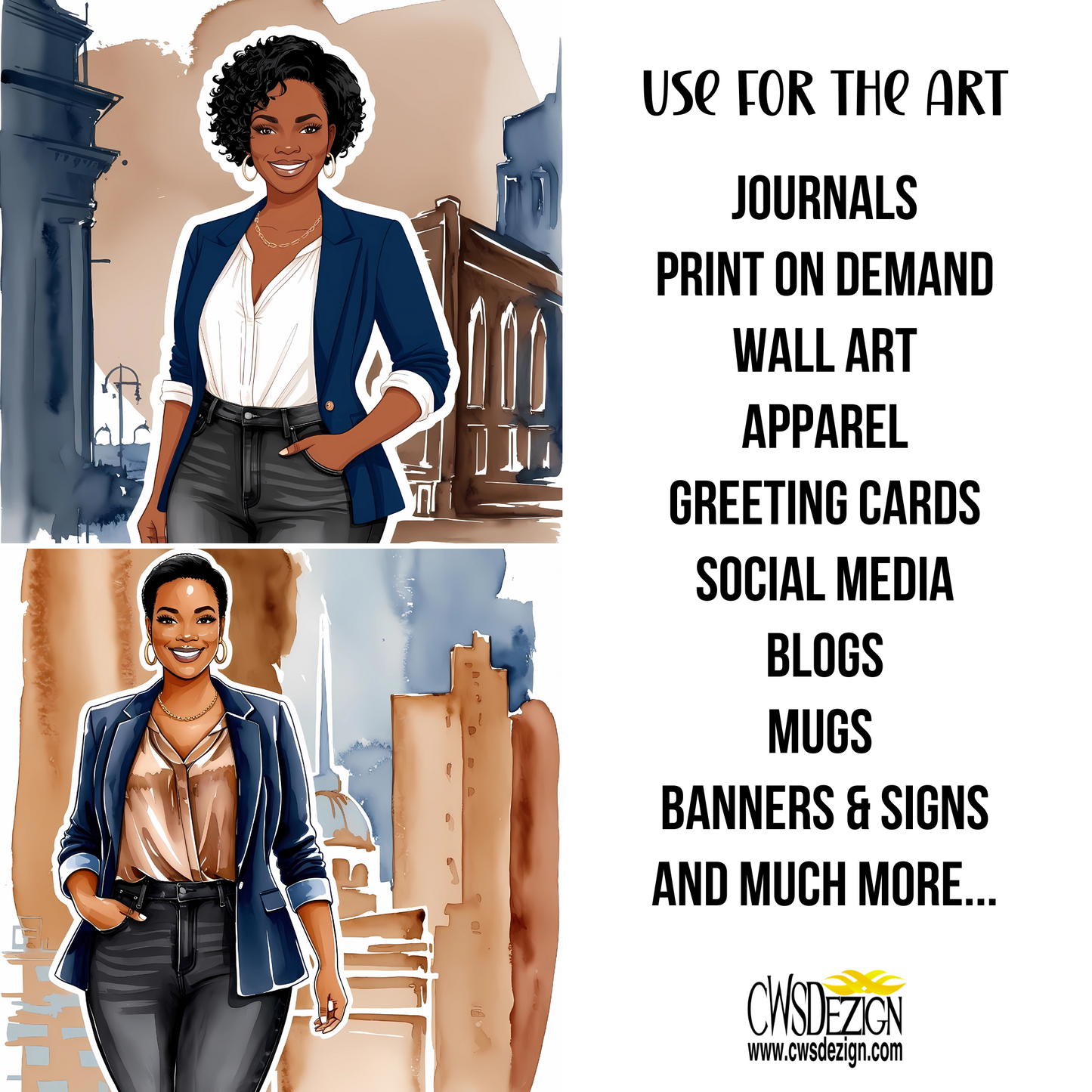 Confident and Curvy: African American Digital Art Dolls