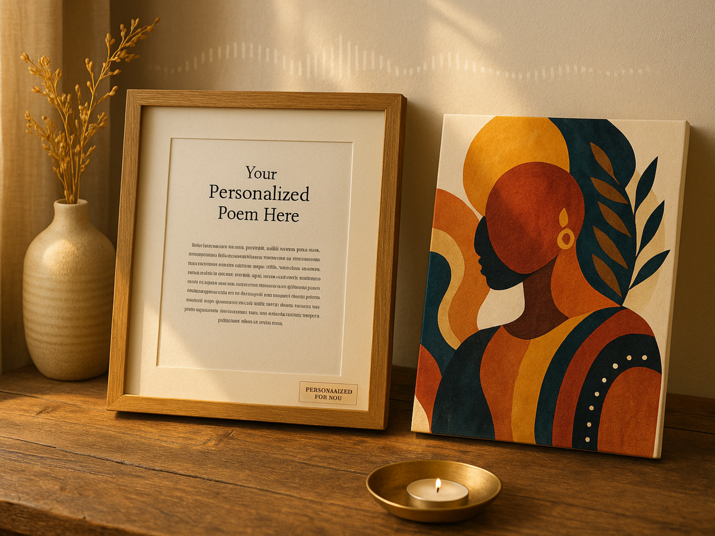 Personalized Poem, Music & Artwork Gift - Faith & Flow