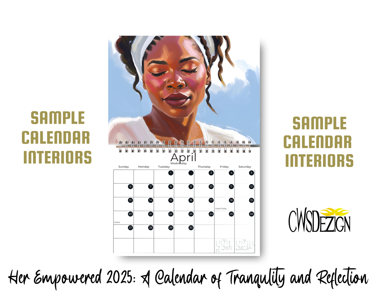 Her Empowered 2025: A Calendar of Tranquility and Reflection